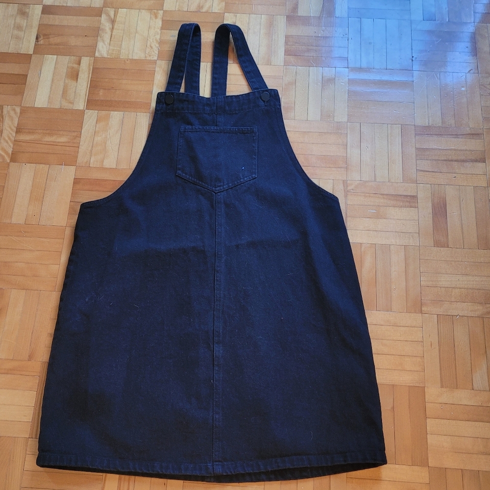 Twick Dark Denim Overall Dress